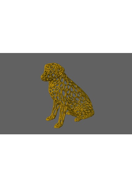 Labrador Heykel Deseni (Voronoi Stili) (Sadece Plastik Aparattır!!!) 3D