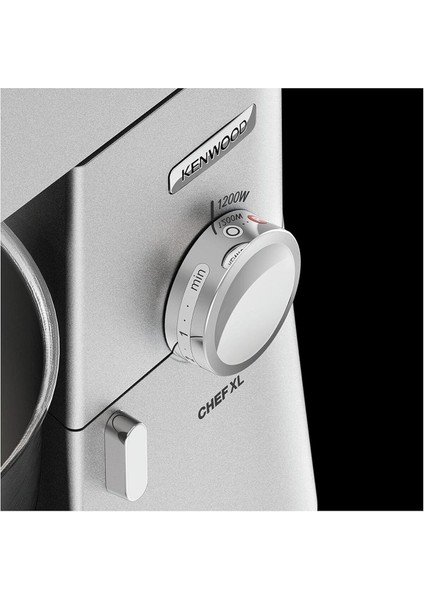 Chef XL Mutfak Şefi 1200 W, 6,7 Lt Paslanmaz Çelik Kase, Sıçrama Önleyici Kapak ve Kademeli Hız Ayarı, Gümüş