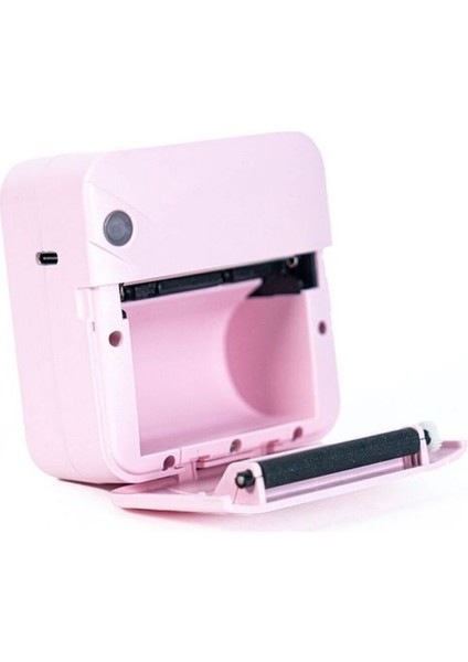 Taşınabilir ve Kablosuz Mini Yazıcı - Pembe