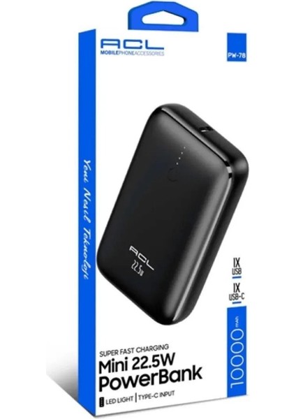 10.000 Mah Mini Powerbank 22.5W Hızlı Şarj Modern Tasarım