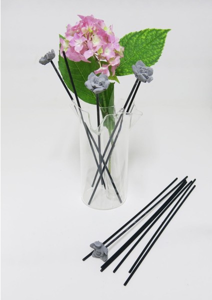 12'li Taş Süslemeli Siyah Suni Kamış Çiçek Demeti – Ev ve Ofis Dekoratif Aranjmanlar İçin modelleri