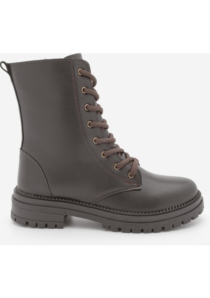 Kadın Postal Bot Fermuarlı Bağcıklı Tırtıklı Taban Celare Kahve modelleri