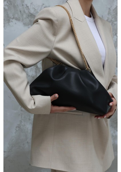 Siyah Kadın Zincirli Omuz Çantası fırsatları