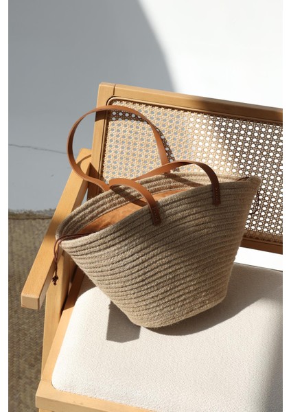 Taba Kadın Jüt Hasır Omuz Çanta