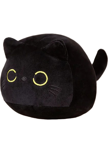 7/11/20CM Kawaii Küçük Sevimli Siyah Kedi Peluş Bebek Karikatür Doldurulmuş Yuvarlak Top Kedi Peluş Kızının Çantası Anahtarlık Kolye Toysheight: 9cm/renk: Siyah (Yurt Dışından)