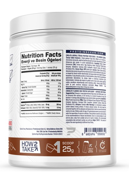 WHEY PROTEİN Çikolata 400g - 16 servis fiyatları