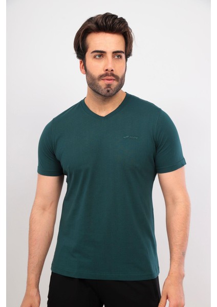 Erkek V Yaka Tshirt Şort Cep Fermuarlı Alt Üst Takım fırsatları