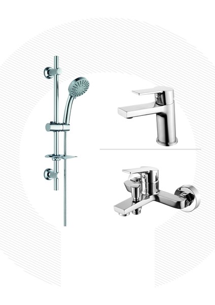 Luna Lavabo Banyo Armatürü ve Duş Seti