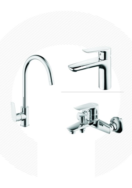 Solo Lavabo Banyo Mutfak Armatürü Set