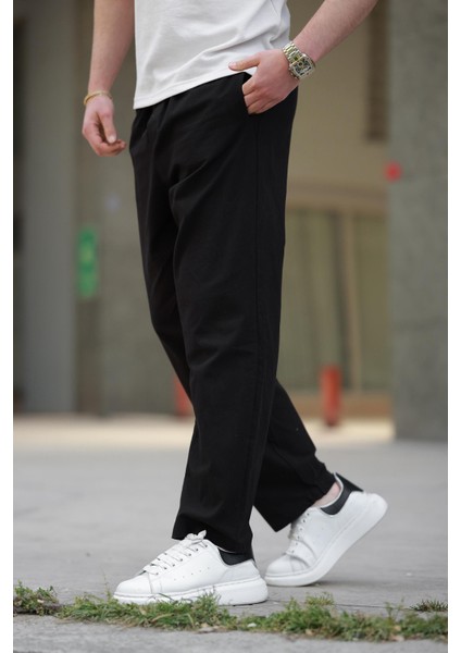 Siyah Rahat Kesim Erkek Pantolon E6561 fiyatları