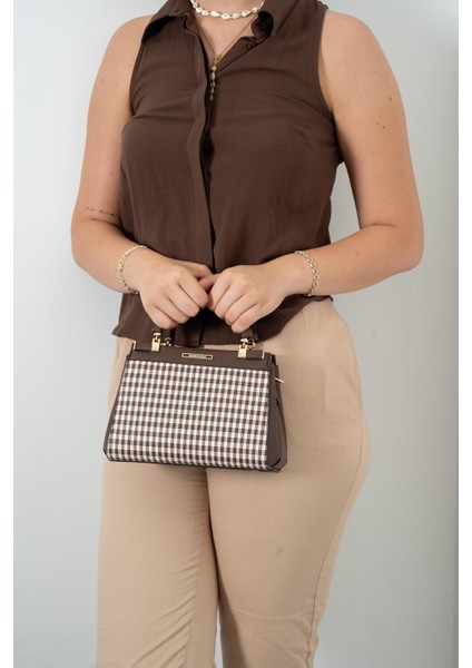 Kahve Sarı - Kahve SP1193 Kadın El Çantası