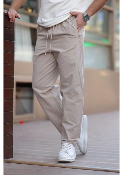 Bej Rahat Kesim Erkek Pantolon E6561