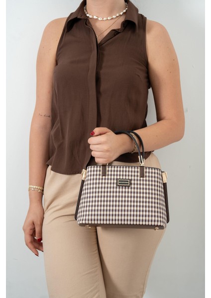 Kahve Sarı - Kahve SP987 Kadın El Çantası