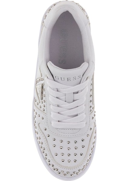 Kadın Mogana Zımbalı Platform Sneaker - Beyaz fırsatları