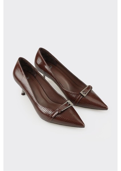 Kahve Kadın Orta Topuk Ayakkabı fiyatları