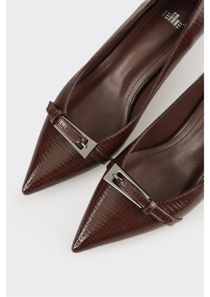 Kahve Kadın Orta Topuk Ayakkabı fırsatları