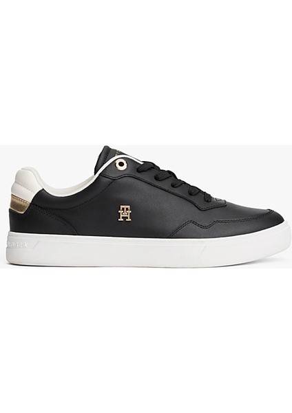 Kadın Th Monogram Plaque Court Sneakers - Siyah modelleri