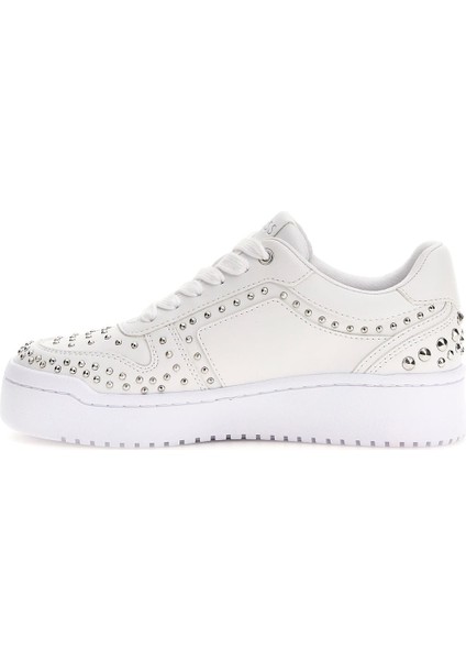 Kadın Mogana Zımbalı Platform Sneaker - Beyaz fiyatları