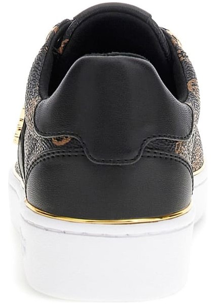 Kadın Britz Monogram Desenli Metalik Detaylı Sneaker - Siyah modelleri