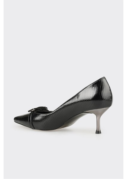 Siyah Kadın Orta Topuk Ayakkabı modelleri