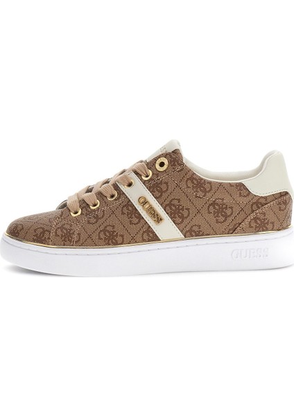 Kadın Britz Monogram Desenli Metalik Detaylı Sneaker - Bej fiyatları