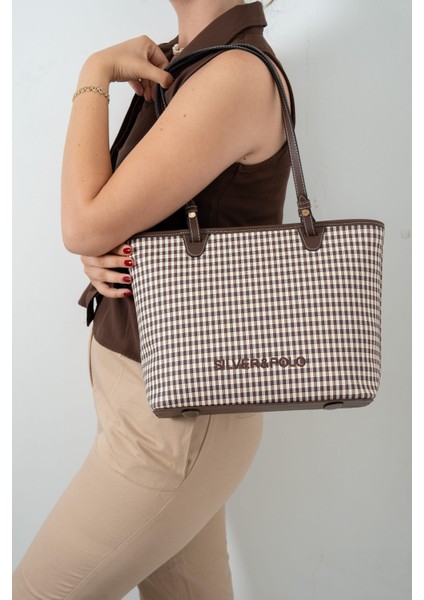 Kahve Sarı - Kahve SP1204 Kadın Omuz Çantası