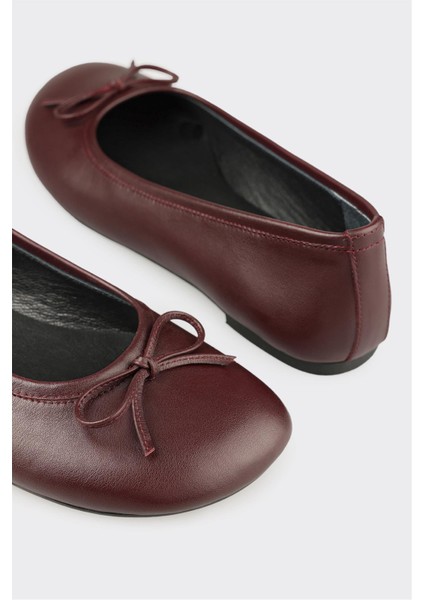 Bordo Deri Kadın Günlük Ayakkabı indirimleri