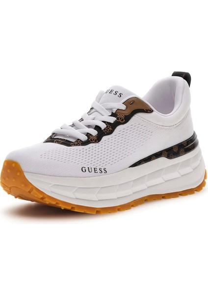 Kadın Runit2 Monogram Desenli Kalın Tabanlı Sneaker - Beyaz