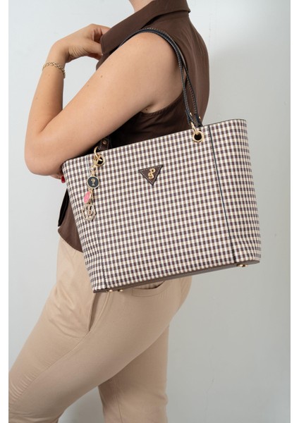 Kahve Sarı - Kahve SP1176 Kadın Omuz Çantası