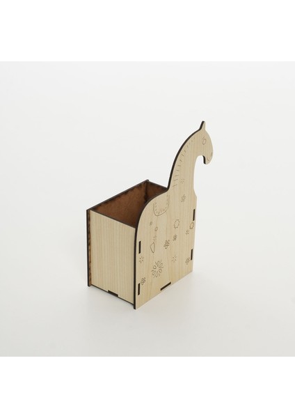 Ahşap At Desenli Kalemlik | Organizer |18*11 cm |KA5004 modelleri