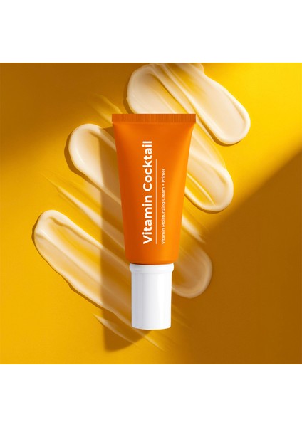 Vitamin Kokteyl-Nemlendirici Besleyici Onarıcı Yüz Kremi (Vitamin C+ B3 +B5 +E) ve Makyaj Bazı 50ML