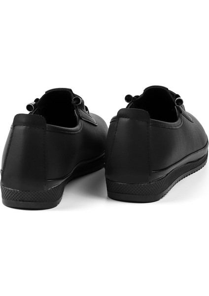 Kadın Siyah Ortopedik Anne Ayakkabısı - Rahat Kaymaz Taban, Bağcıklı Günlük Yürüyüş Ayakkabısı fiyatları