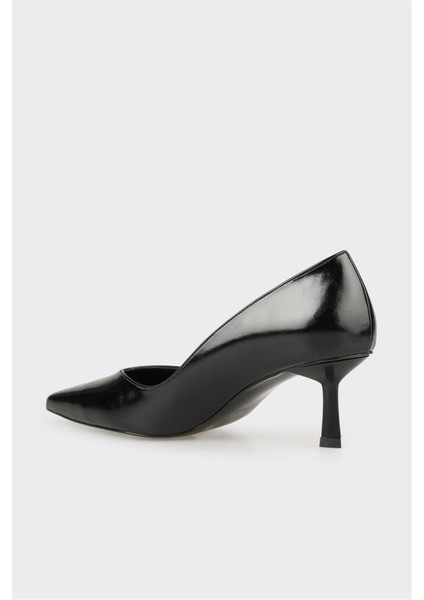 Siyah Kadın Orta Topuk Ayakkabı modelleri