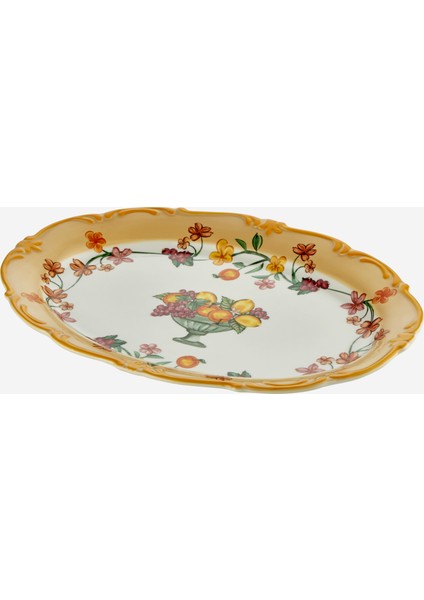 Il Sogno Turuncu Stoneware Servis Tabağı 38X27 cm