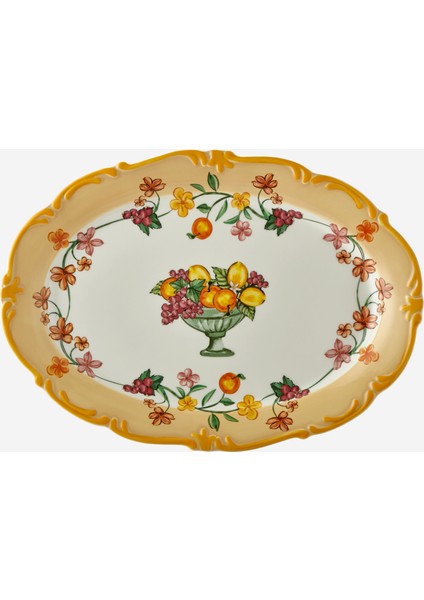 Il Sogno Turuncu Stoneware Servis Tabağı 38X27 cm indirimleri