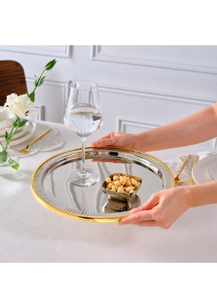 Ring Dekoratif Tepsi Supla Gold 33 cm modelleri