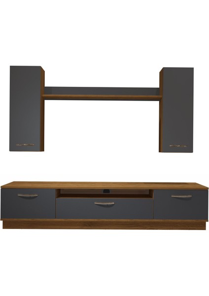 Trio 5d Mdf Tv Ünitesi Tv Sehpası - Pera - Antrasit fırsatları