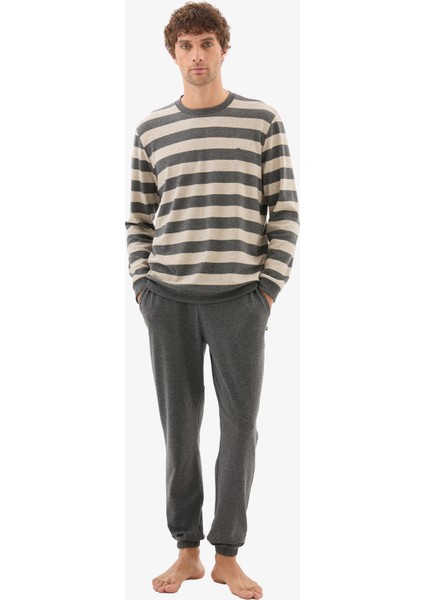 Erkek Pijama Takımı 40797 - Antrasit fırsatları