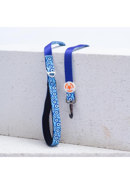 Charm Leash Nazar Boncuğu Desenli Kedi Köpek Sevk & Gezdirme Kayışı Köpek Uzatma Tasması