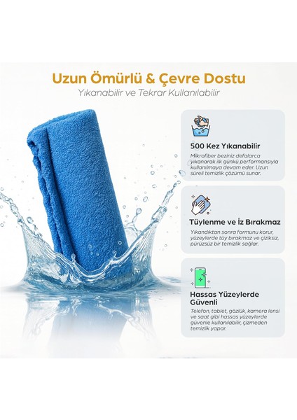 Ekran Temizleme Seti 250ML (Microfiber Bez ) Laptop, Tablet, Tv, Telefon, Gözlük, Kamera Temizleme