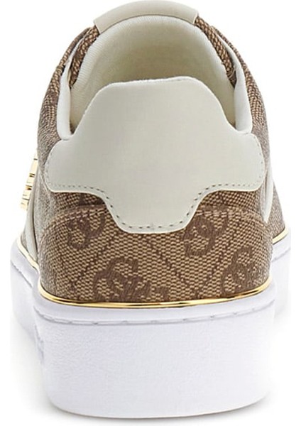 Kadın Britz Monogram Desenli Metalik Detaylı Sneaker - Bej modelleri