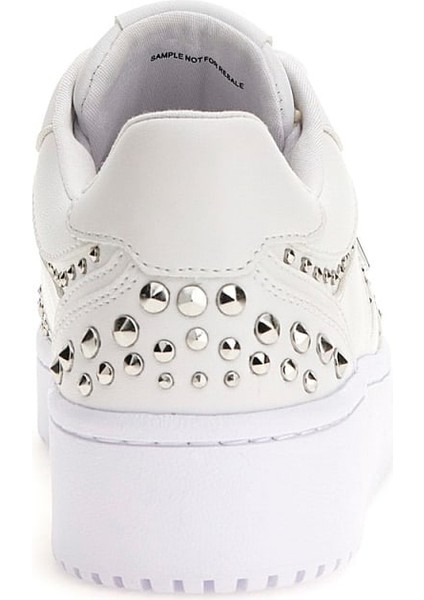 Kadın Mogana Zımbalı Platform Sneaker - Beyaz modelleri