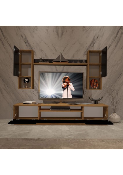 Trio 5da Mdf Tv Ünitesi Tv Sehpası - Pera - Siyah modelleri
