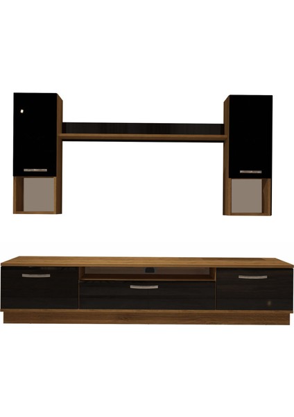 Trio 5da Mdf Tv Ünitesi Tv Sehpası - Pera - Siyah fırsatları
