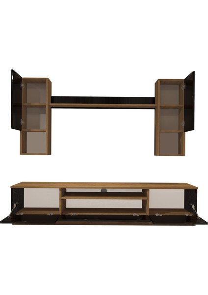 Trio 5da Mdf Tv Ünitesi Tv Sehpası - Pera - Siyah indirimleri