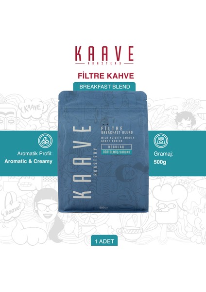 Roastery Breakfast Blend Filtre Kahve 500 gr fiyatları