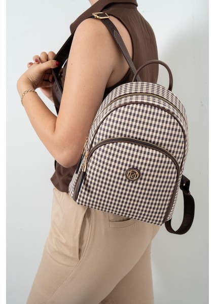 Kahve Sarı - Kahve SP1062 Kadın Sırt Çantası