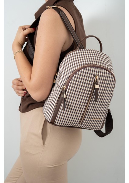 Kahve Sarı - Kahve SP901 Kadın Sırt Çantası