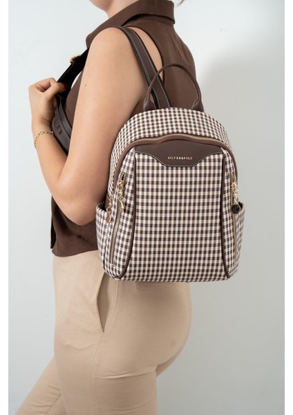 Kahve Sarı - Kahve SP906 Kadın Sırt Çantası