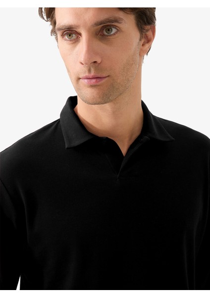 Erkek Polo Yaka T-Shirt 40820 - Siyah modelleri